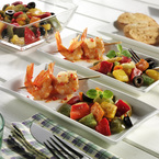 Warm salad with shrimps 