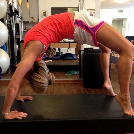 Celebrity workout healthy selfies