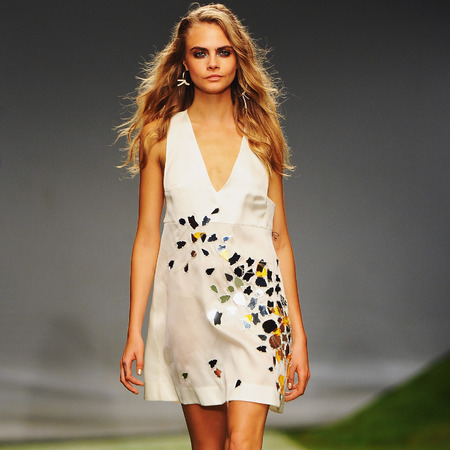 Topshop Unique SS14 London Fashion Week, Cara Delevingne