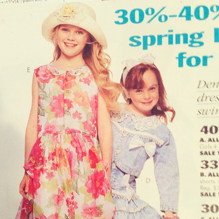 Lindsay Lohan and Kirsten Dunst childhood modelling Instagram