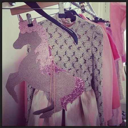 Caroline Flack unicorn handbag by Sophia Webster