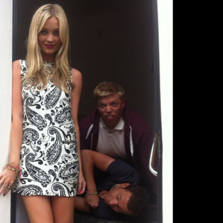 Laura Whitmore with braided hair