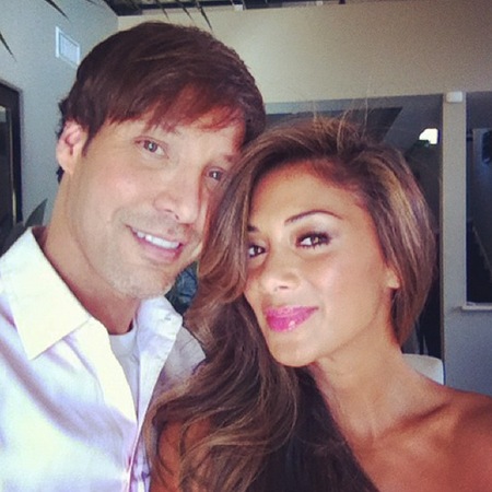 Nicole Scherzinger pink lipstick and fresh skin, makeup artist Troy Jensen