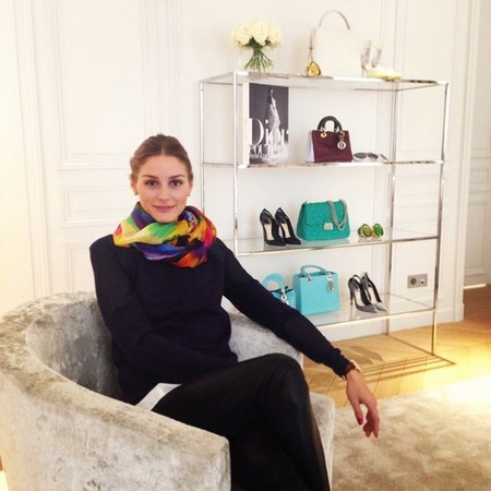 Olivia Palermo in Christian Dior boutique PFW SS14