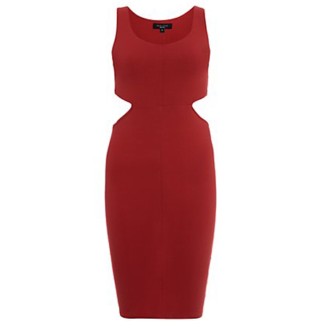 RED DRESSES: Cut-out bodycon