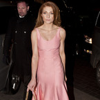 Nicola Roberts - cosmo awards - pink - matching bag and dress - handbag.com
