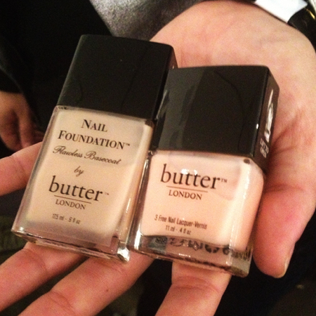new makeup products for ss14 - makeup products used backstage at london fashion week - bitter london nail foundation and nude pink ribbon nail polish - handbag.com
