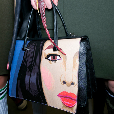 prada printed tote bag  