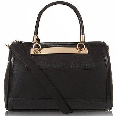 new handbag from high street - new look - black and gold bowler bag - handbag.com
