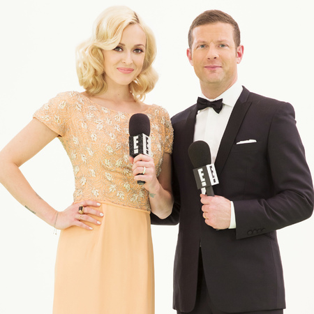 fearne cotton and dermot oleary - host e bafta 2014 red carpet - awards predictions - handbag.com
