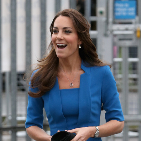 Kate Middleton wears blue LK Bennett dress - Duchess of Cambridge fashion - high street fashion - modest dress - celebrity fashion - handbag.com