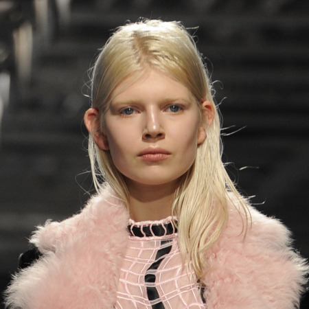 Christopher Kane at London Fashion Week AW14 - catwalk show - beauty trend - behind the ears - hairstyles - long hairstyles - beauty news - handbag.com
