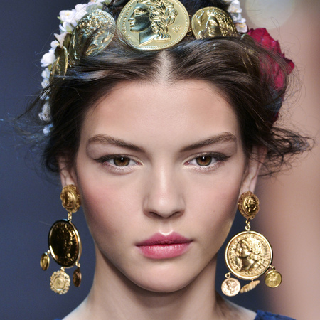 dolce and gabbana makeup look - spring summer 2014 - pretty makeup for wedding - handbag.com