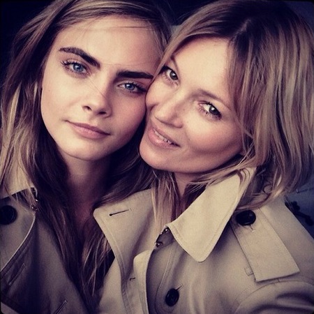 cara delevingne and kate moss for burberry - new perfume - iconic models - handbag.com