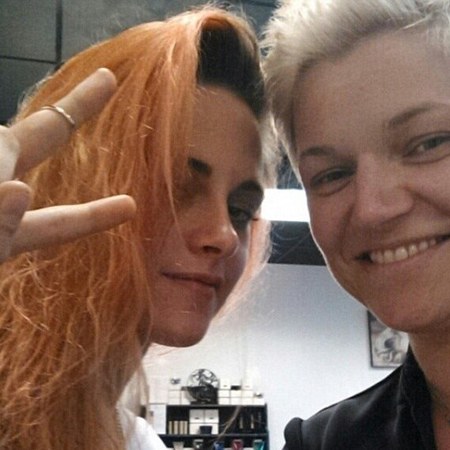 Kristen Stewart - orange hair - new hair - instagram - handbag.com