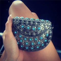 millie mackintosh - festival fashion - festival beauty tips - pretty mini handbag - coachella 2014 - handbag.com