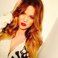 khloe kardashian - hair - blonde - ombre - summer hair - hairsty ideas - red lipstick - handbag.com