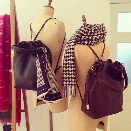 jaeger-leather backpack-handbag-drawstring-brown-black-smart backpack-rucksack-handbag.com
