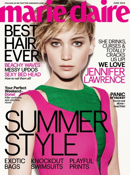 jennifer lawrence - marie claire magazine interview - kristen stewart - no jealousy rumours - celebrity news - day bag - handbag.com
