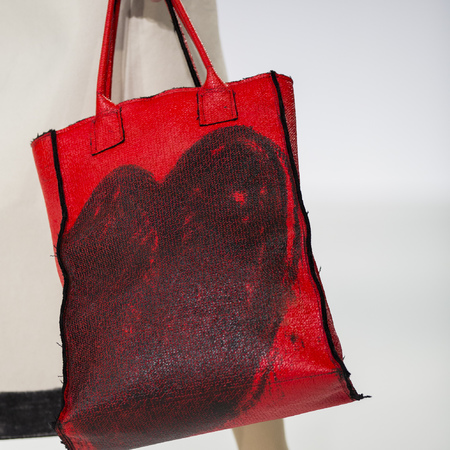 graduate fashion week 2014-best new handbag designers-charles mclelland red heart tote bag-handbag.com
