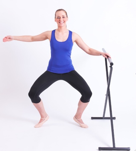 Plie turned out squats - ballet workout - gym bag - handbag