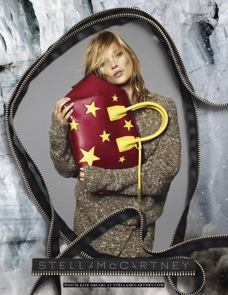 stella mccartney-kate moss-autumn winter 2014 handbag campaign-red star print-handbag.com