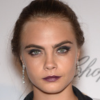 cara delevingne-makeup-gothic trend-urple lipstick-big statement eyebrows-power brow-smoky eye makeup-leonardo dicaprio gala-handbag.com