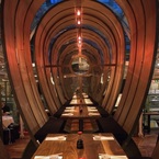 moshi moshi - pod seating - restaurant review - evening bag - handbag.com